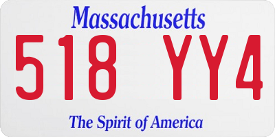 MA license plate 518YY4