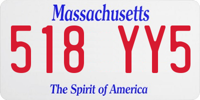 MA license plate 518YY5