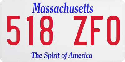 MA license plate 518ZF0