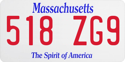 MA license plate 518ZG9
