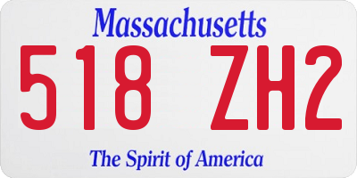 MA license plate 518ZH2
