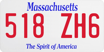 MA license plate 518ZH6