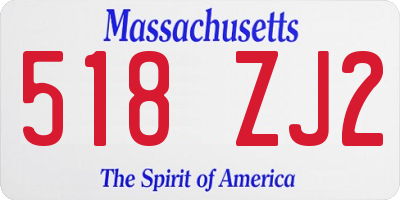 MA license plate 518ZJ2