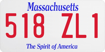 MA license plate 518ZL1