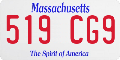 MA license plate 519CG9