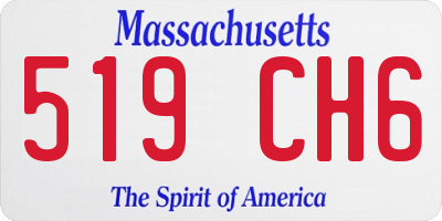 MA license plate 519CH6