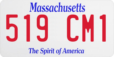 MA license plate 519CM1