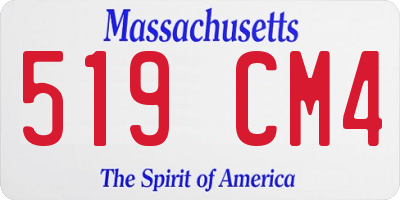 MA license plate 519CM4