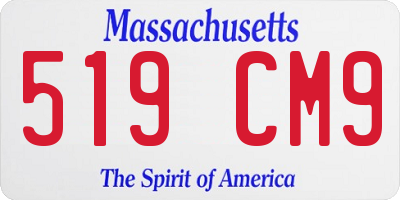 MA license plate 519CM9