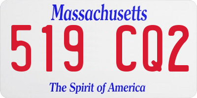 MA license plate 519CQ2