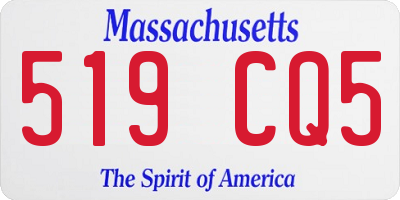 MA license plate 519CQ5