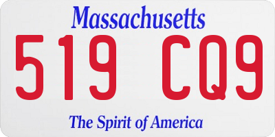 MA license plate 519CQ9