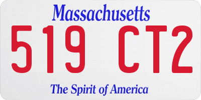 MA license plate 519CT2