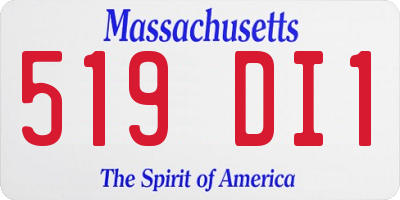 MA license plate 519DI1
