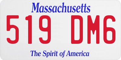 MA license plate 519DM6