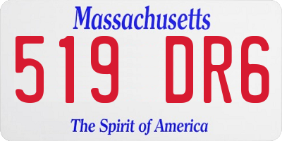 MA license plate 519DR6