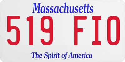 MA license plate 519FI0