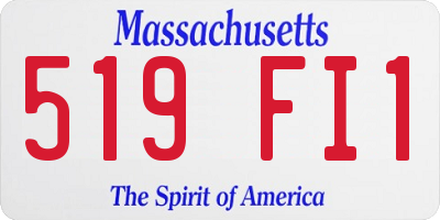 MA license plate 519FI1