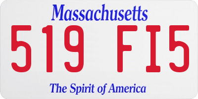 MA license plate 519FI5