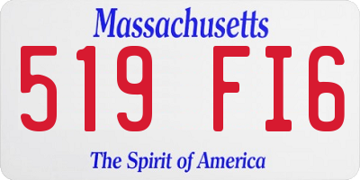 MA license plate 519FI6
