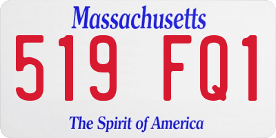 MA license plate 519FQ1