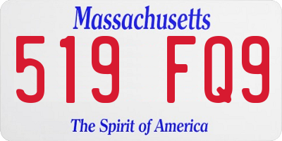 MA license plate 519FQ9
