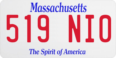 MA license plate 519NI0
