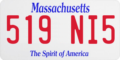 MA license plate 519NI5