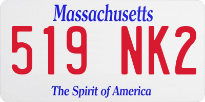 MA license plate 519NK2