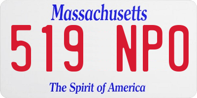 MA license plate 519NP0