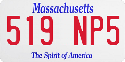 MA license plate 519NP5