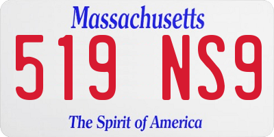 MA license plate 519NS9