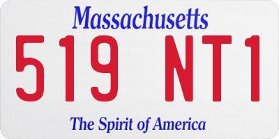 MA license plate 519NT1