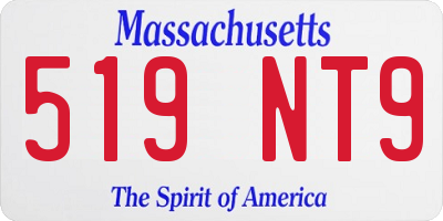 MA license plate 519NT9