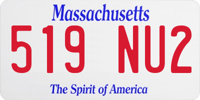 MA license plate 519NU2