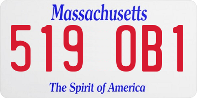 MA license plate 519OB1