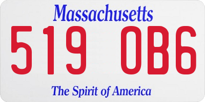 MA license plate 519OB6