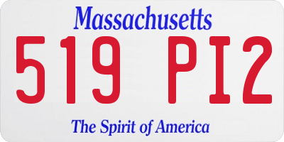 MA license plate 519PI2