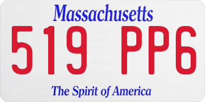 MA license plate 519PP6