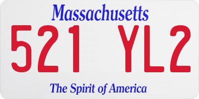 MA license plate 521YL2