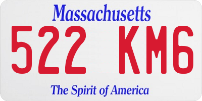 MA license plate 522KM6