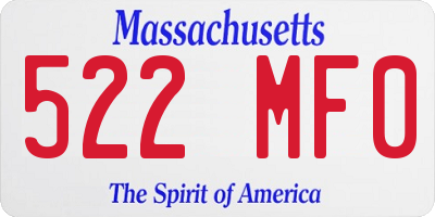 MA license plate 522MF0