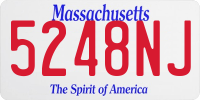 MA license plate 5248NJ