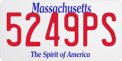 MA license plate 5249PS