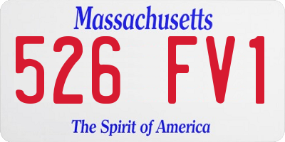 MA license plate 526FV1