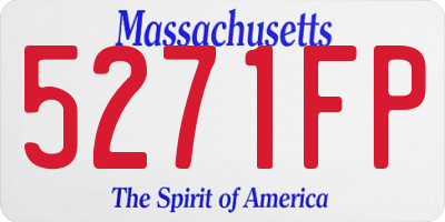 MA license plate 5271FP