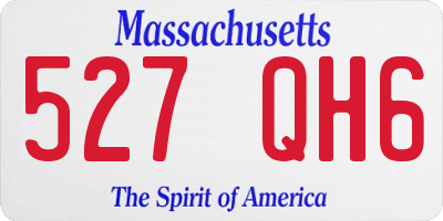 MA license plate 527QH6