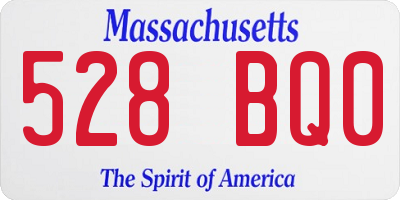MA license plate 528BQ0