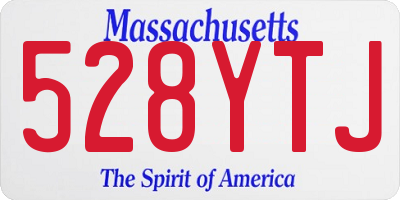 MA license plate 528YTJ