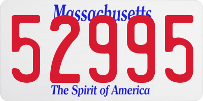 MA license plate 52995